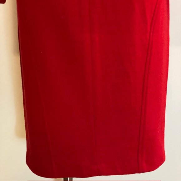 Outlander Red Midi Dress - Wool Blend - Petite Small - Vintage - Picture 10 of 15